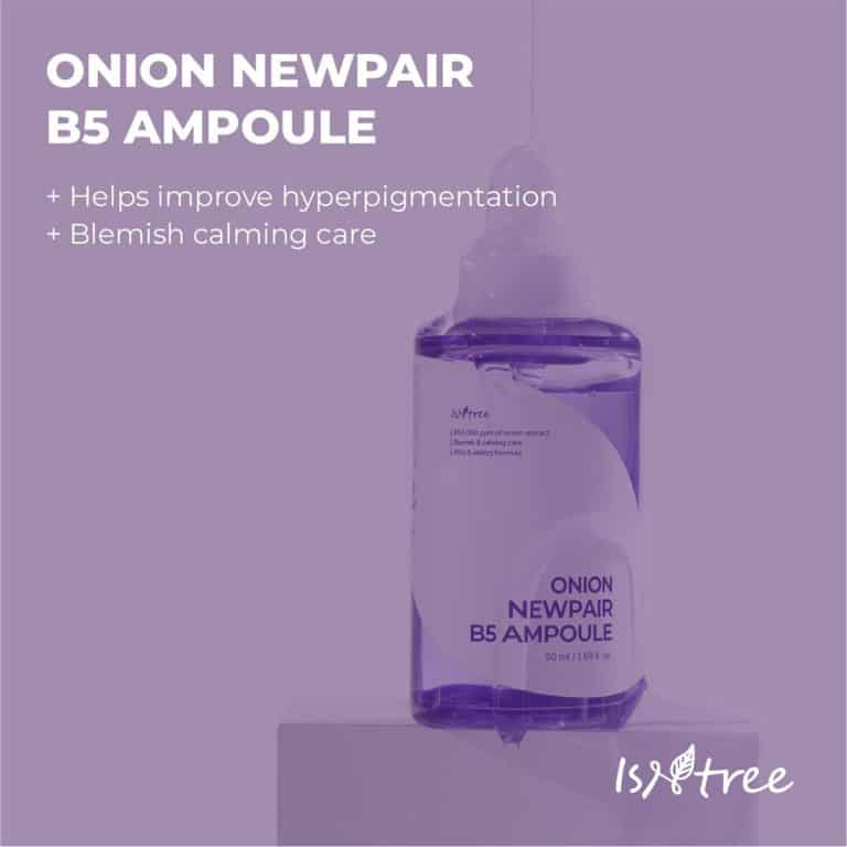 آمپول ضد لک و روشن کننده پیاز بنفش ایزنتری ISNTREE Onion Newpair B5 Ampoule 50ml