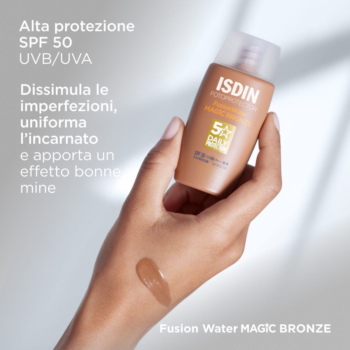 ضد آفتاب فیوژن واتر مجیک برونز ایزدین 50 میل FusionWater Magic Bronze ISDIN