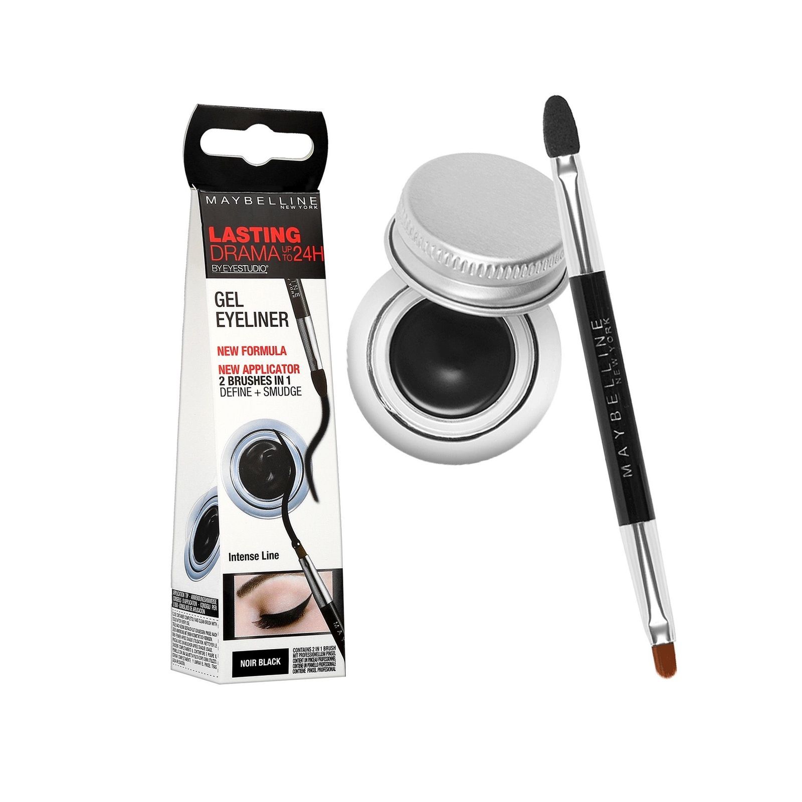 خط چشم ضد آب ژلی کاسه ای میبلین – مشکی  Maybelline Eyeliner Lasting Drama Gel Eyeliner-Black