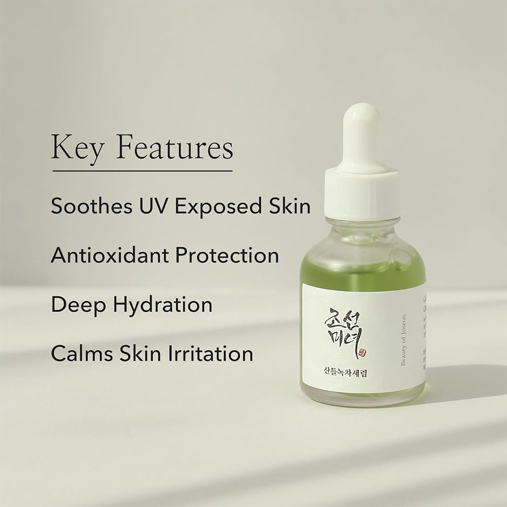 سرم ضد التهاب و آبرسان چای سبز و پنتنول بیوتی آف جوسان Beauty of Joseon Calming Serum Green Tea +
