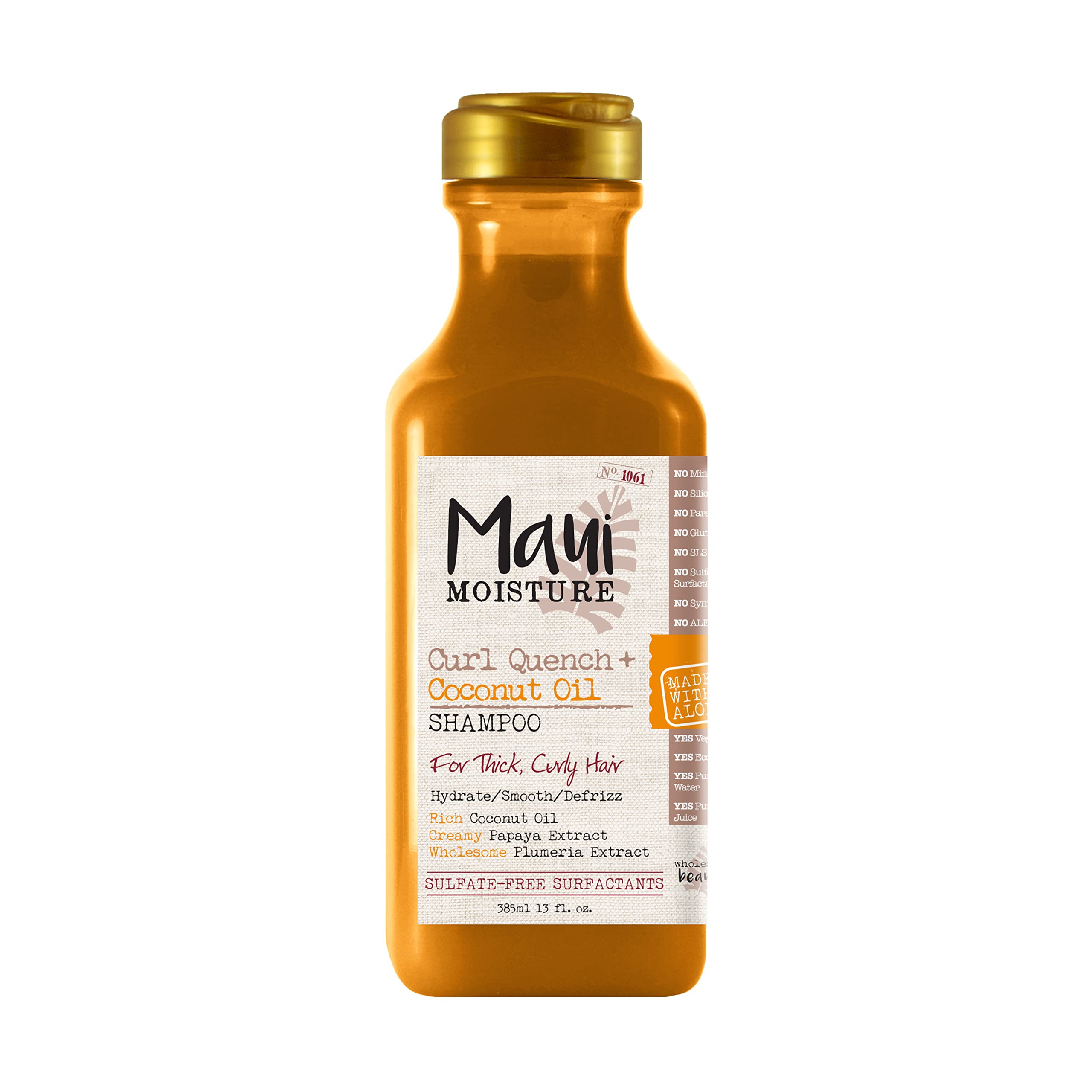 شامپو مائویی مدل COCONUT OIL مناسب موهای مجعد و ضخیم MAUI CURL QUENCH COCONUT OIL SHAMPOO FOR THICK CURLY HAIR