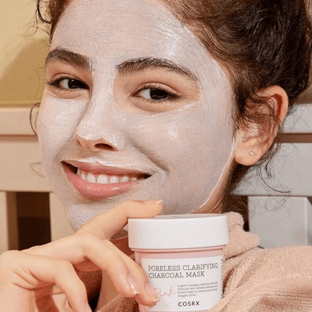 ماسک ذغال منافذ پینک کوزارکس 110 میل COSRX Poreless Clarifying Charcoal Mask Pink