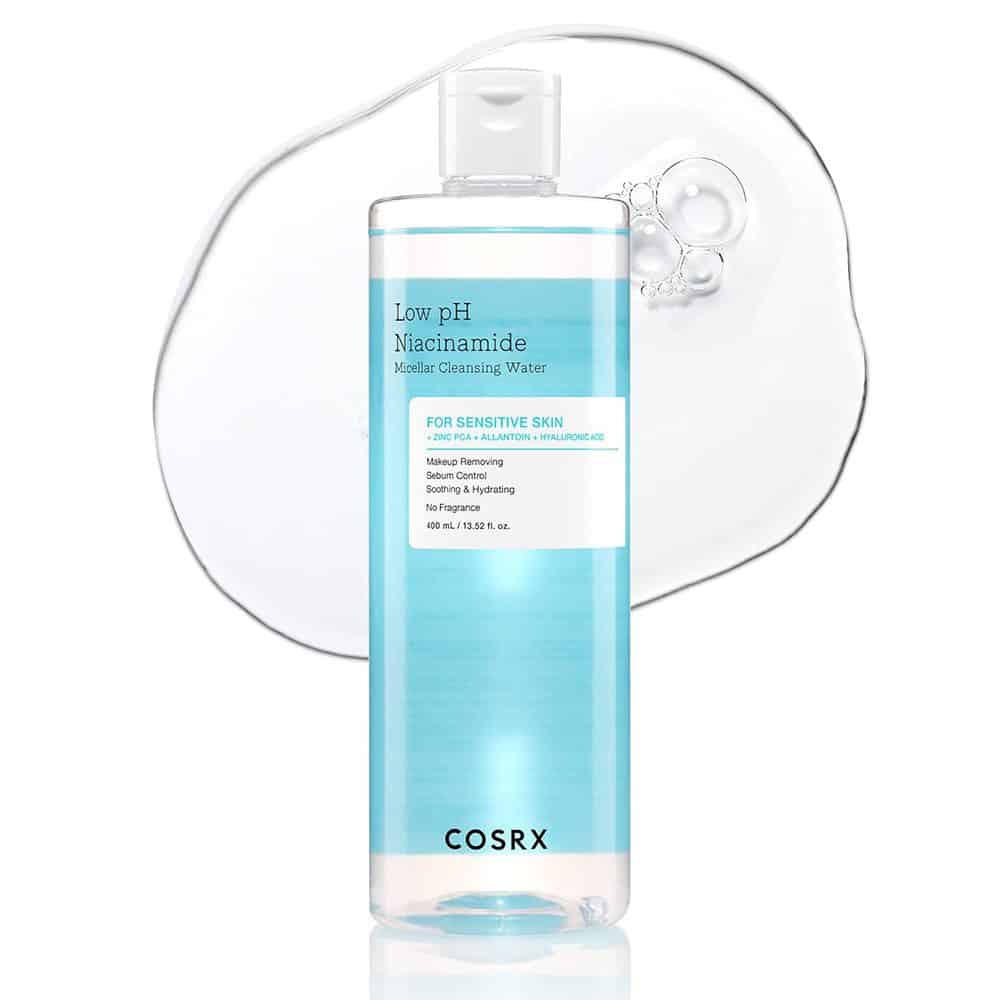 میسلار واتر آبرسان و تسکین دهنده نیاسینامید 400 میل کوزارکس Cosrx Low pH Niacinamide Micellar Cleansing Water
