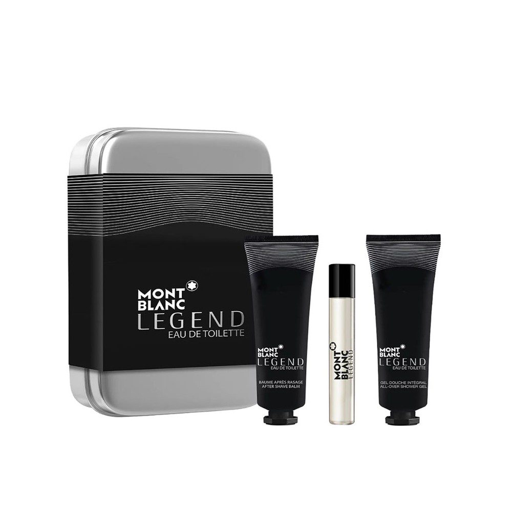 مجموعه کیت دیسکاوری ادوتویلت مردانه مونت بلنک ( شاور ژل ، افتر شیو ، عطر )Mont Blanc Legend 7.5Ml+Sg 30Ml+Asb 30Ml