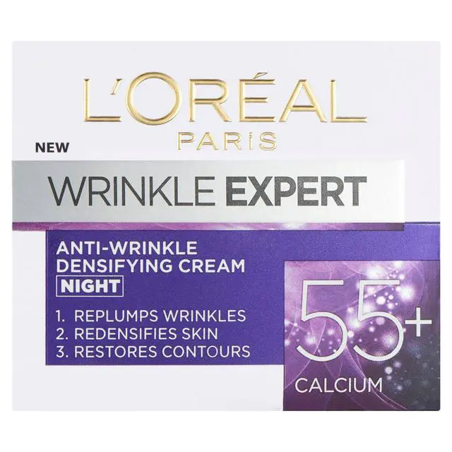 کرم شب ضد چروک بالای 55 سال Wrinkle Expert لورال 50ml