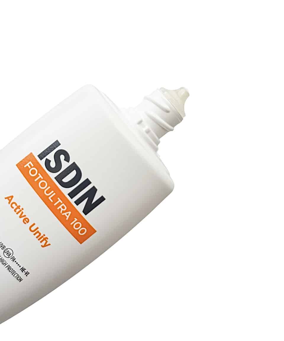 ضد آفتاب ایزدین Isdin مدل اکتیو یونیفای بی رنگ 50 میل Active Unify ضد لک SPF 50