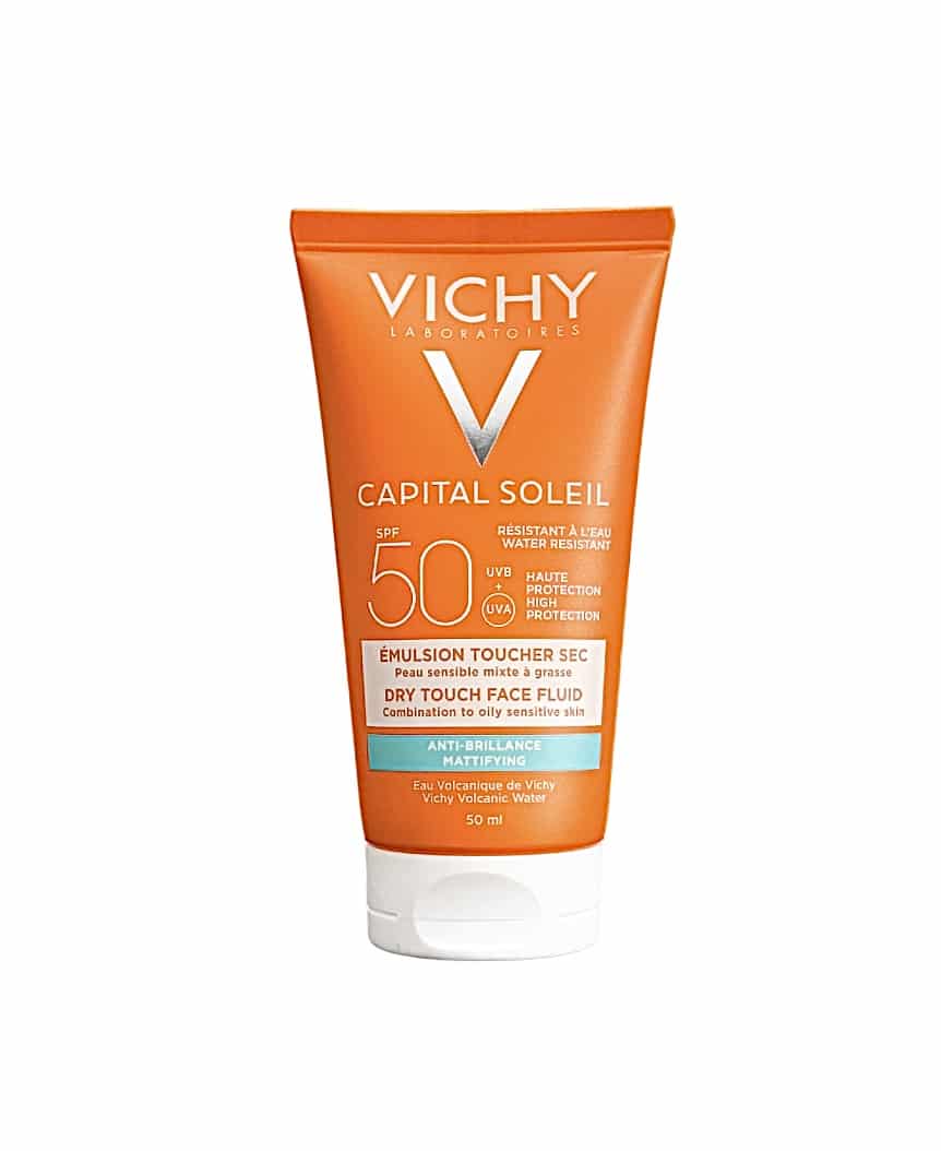 کرم ضد آفتاب مات و بی‌رنگ ویشی مناسب پوست چرب و مختلط Vichy Capital Soleil SPF 50+ Matte Finish Sunscreen – 50 ml