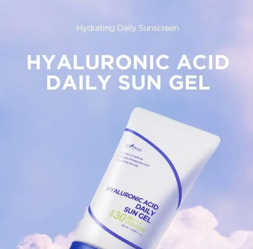 ضد آفتاب ژلی هیالورونیک اسید و تسکین دهنده ایزنتری  Isntree Hyaluronic Acid Daily Sun Gels SPF30