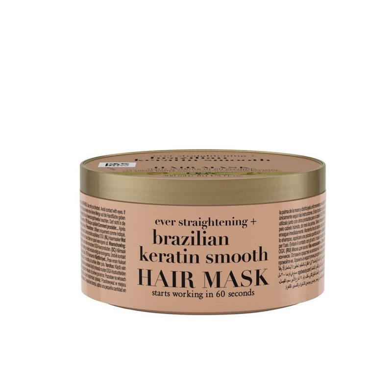 ماسک مو کراتین برزیلی اوجى ایکس | 300 میل  OGX Brazilian keratin smooth hair mask