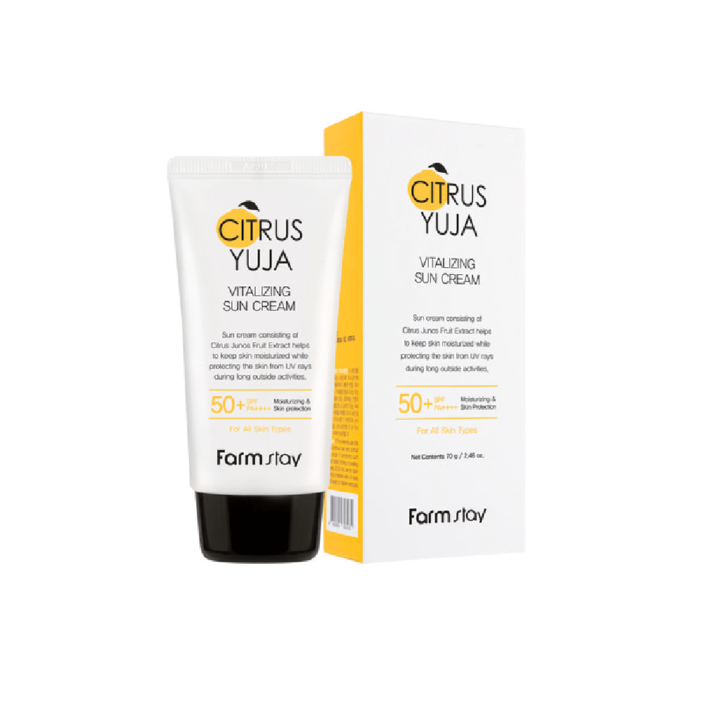 ضد آفتاب ضدلک و تسکین دهنده یوجا فارم استی مدل Farm Stay Citrus Yuja Vitalizing Sun Cream