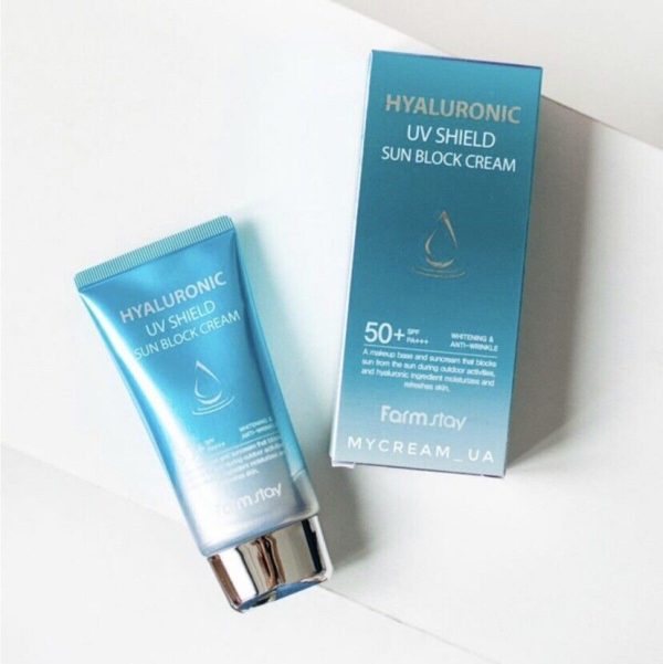 ضد آفتاب هیالورونیک اسید فارم استی 50 گرم Farm Stay Hyaluronic UV Shield Sun Block Cream SPF 50+