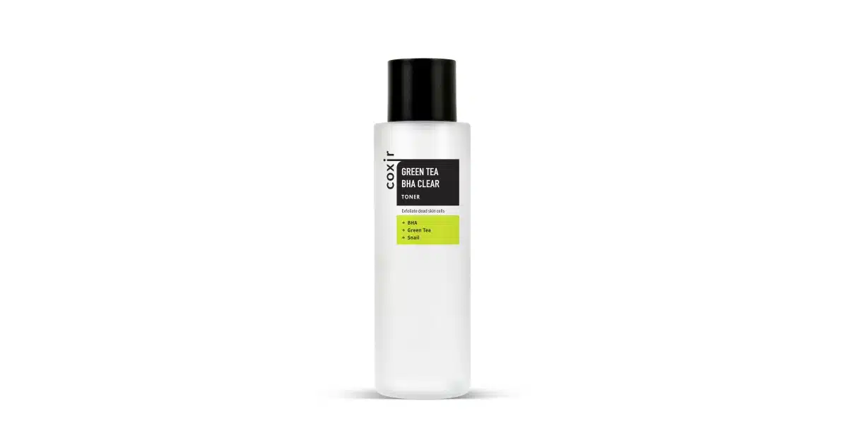 تونر کوکسیر شفاف کننده حاوی چای سبز و موسین حلزون 150 میل coxir Green tea BHA Clear Toner
