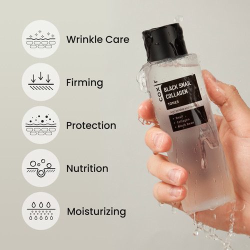 تونر کلاژن و بلک حلزون کوکسیر 150 میل Coxir Black Snail Collagen Toner Toners