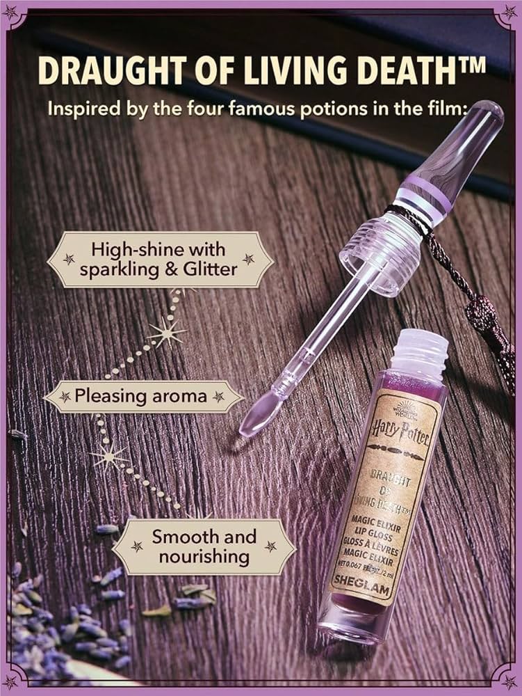 لیپ گلاس اکسیر جادویی شیگلم هری پاتر _ 2 میل Sheglam Harry Potter Magic Elixir Lip Gloss
