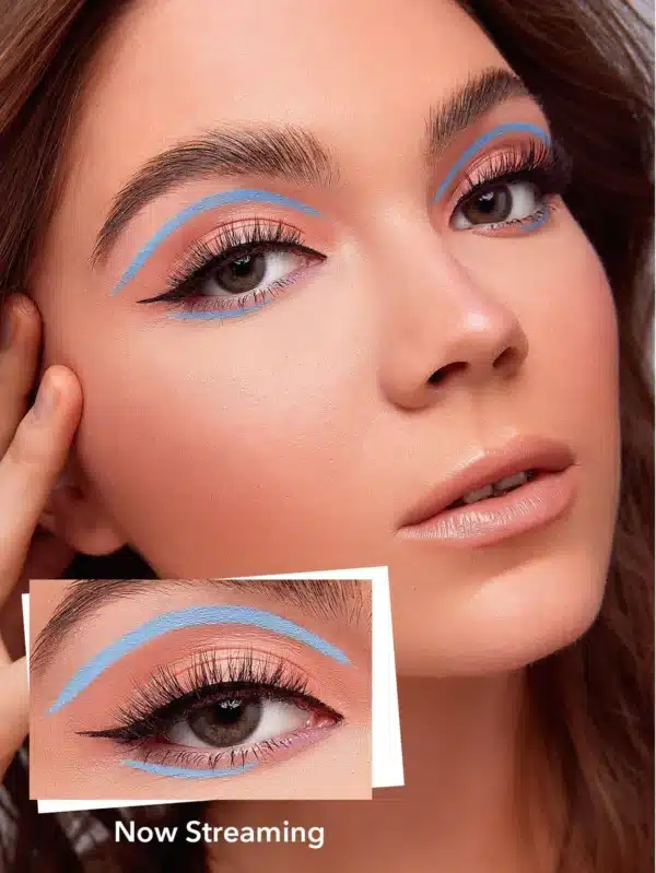 خط چشم رنگی شیگلم کالر کراش آبی Now Streaming Color Crush Liquid Eyeliner