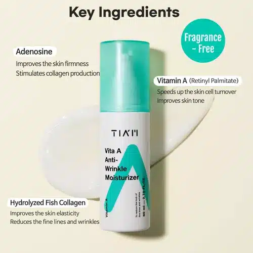 مرطوب‌کننده و ضدچروک حاوی ویتامین A تیام 80 میل TIA’M – Vita A Anti-Wrinkle Moisturizer