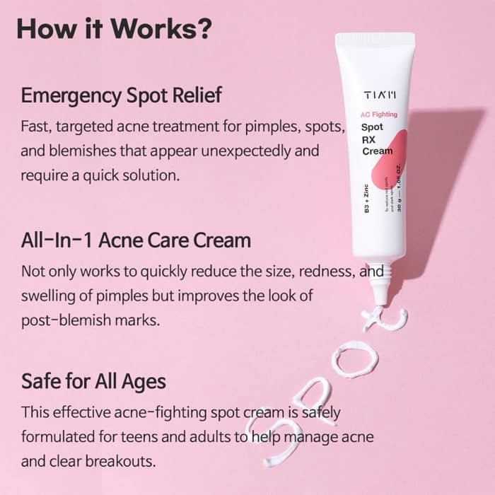 کرم نقطه ای ضد لک و جوش تیام 30 گرم TIA’M AC Fighting Spot RX Cream