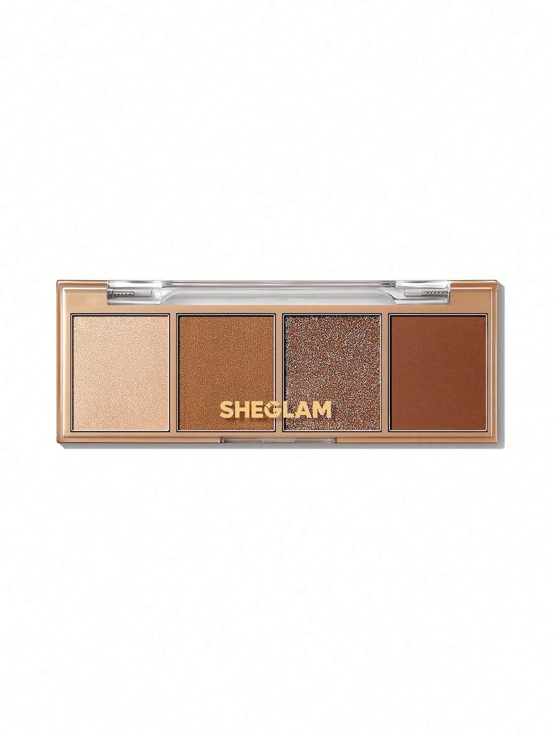 پالت سایه چشم چهار عددی شیگلم مدل اسنشیال اسکوئر رنگ ویل Veil Sheglam Essential Square Eyeshadow Quad
