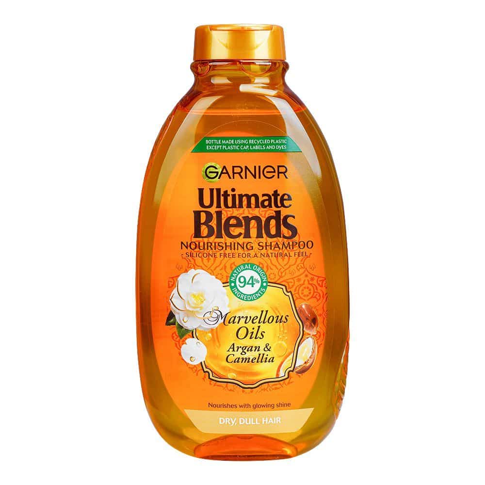 شامپو مغذی و درخشان کننده روغن آرگان و گل کاملیای گارنیر 400 میل Garnier Ultimate Blends