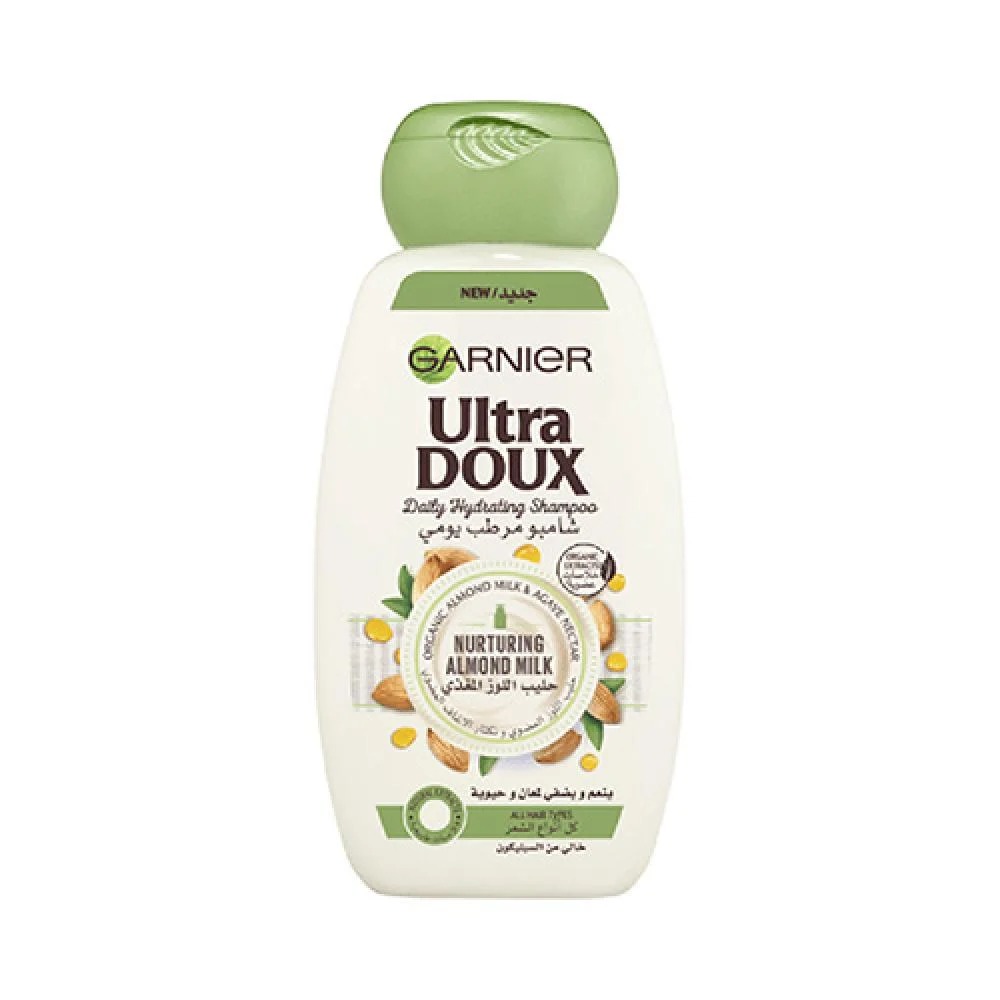 شامپو و نرم کننده مو شیر بادام و عصاره آگاو گارنیر مدل Garnier Almond Milk