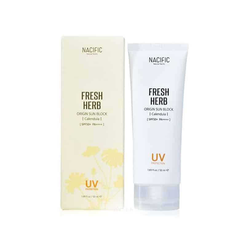 ضد آفتاب تسکین دهنده فرش هرب نسفیک 50 میل  NACIFIC Fresh Herb Origin Sun Block Calendula spf50