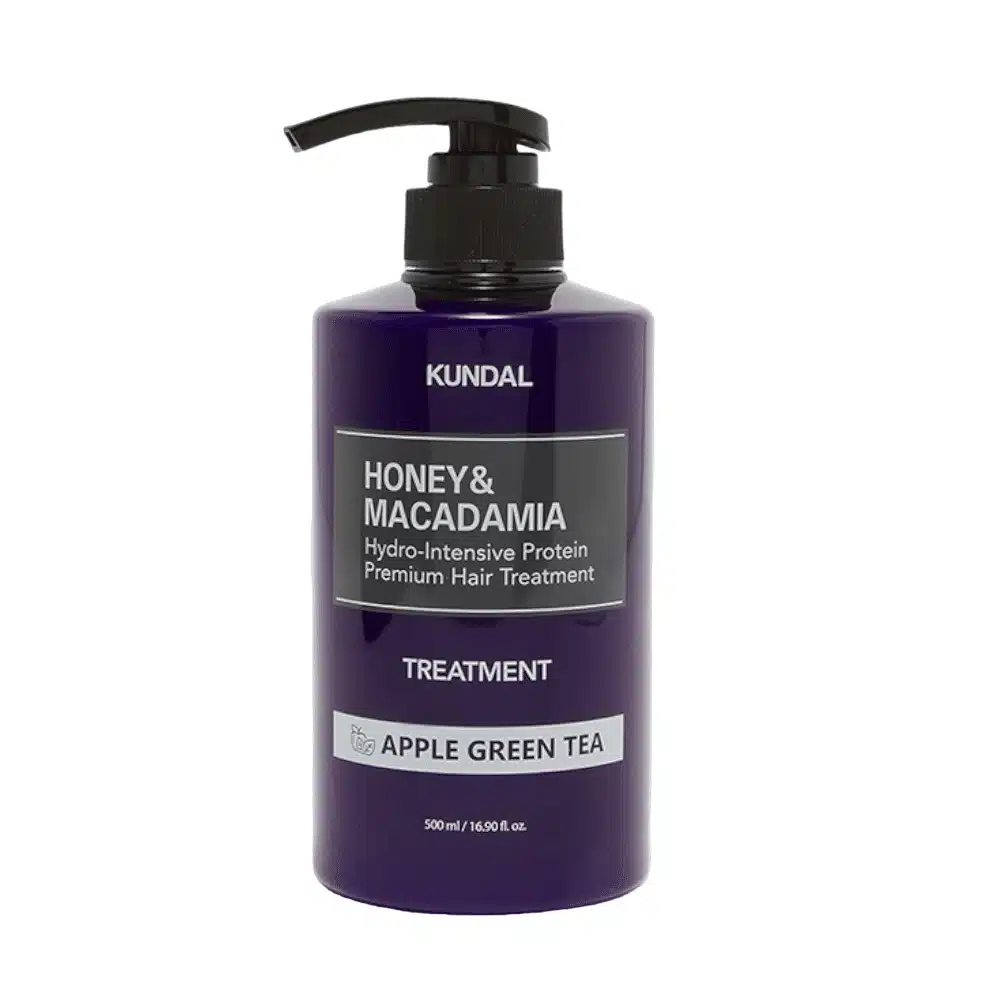 پروتئین ماکادمیا کوندال مدل چای سبز سیب Kundal – Honey &amp; Macadamia Protein Hair Treatment 500ml – Apple Green Tea
