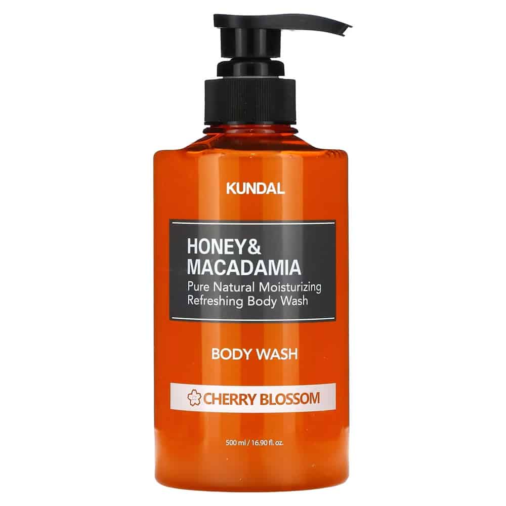 بادی واش کوندال شکوفه گیلاس Kundal – Honey & Macadamia Body Wash 500ml – Cherry Blossom