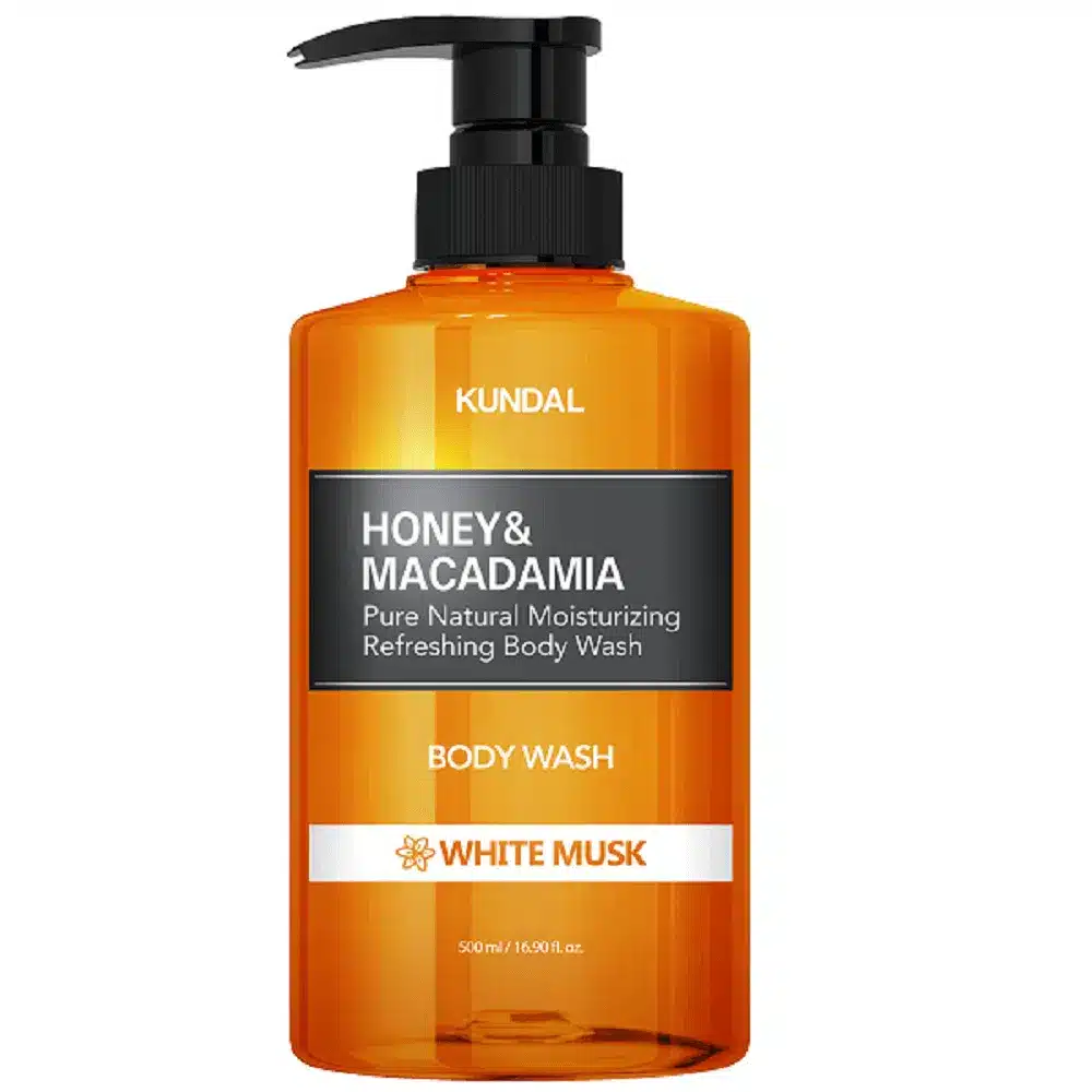 بادی واش کوندال رایحه مشک Kundal – Honey & Macadamia Pure Natural Moisturizing Body Wash White Musk 500ml