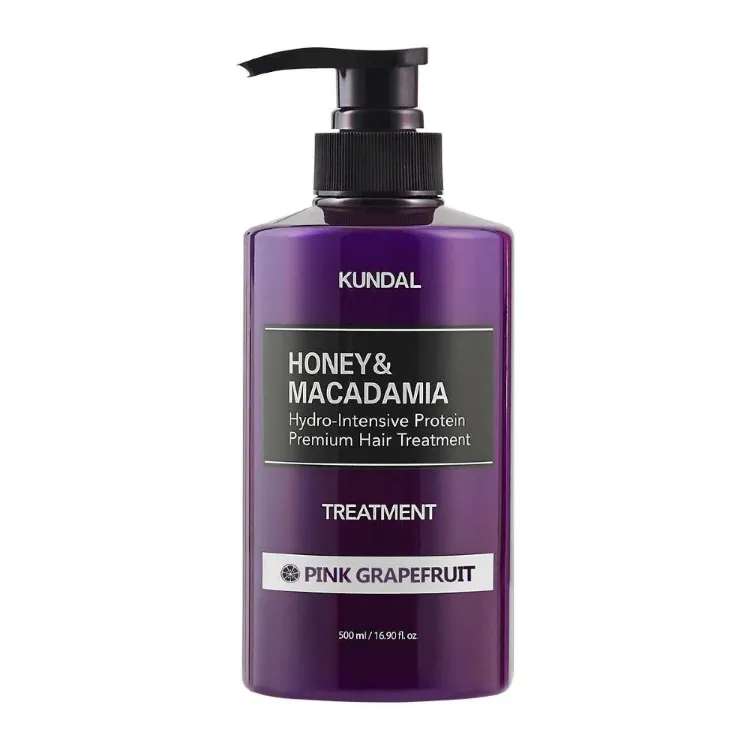 پروتئین ماکادمیا کوندال عصاره گریپ فروت Kundal Honey &amp; Macadamia Hair Treatment – Pink Grapefruit 500ml