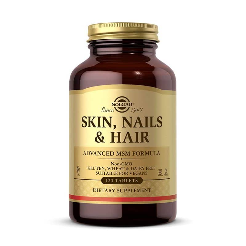 مکمل پوست، مو و ناخن سولگار Solgar, Skin, Nails & Hair, Advanced MSM Formula, 120 Tablets