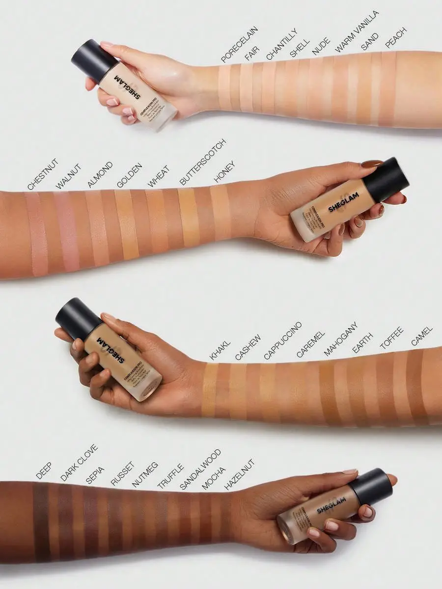 کرم پودر های مات و با دوام شیگلم در 9 رنگ Sheglam Complexion Pro Long-lasting Breathable Matte Foundation