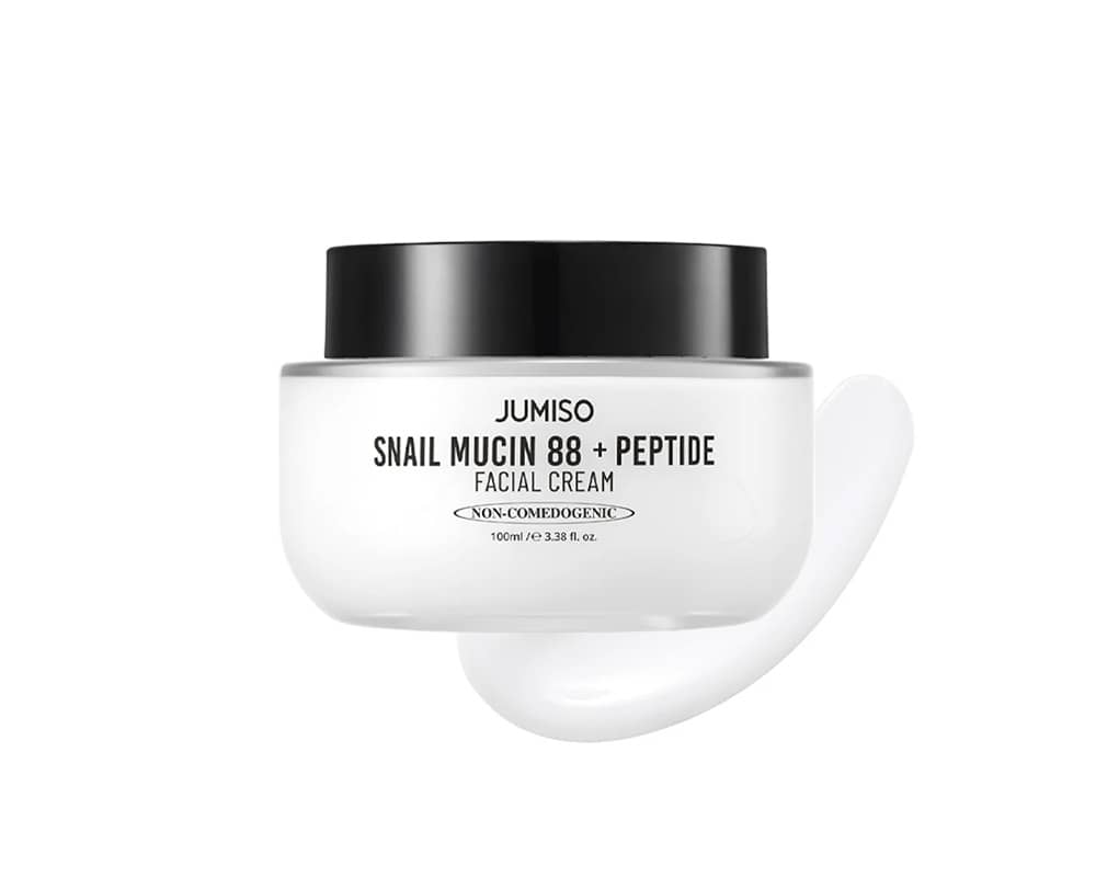 کرم آبرسان ضد چروک و ترمیم کننده حلزون و پپتاید جومیسو Jumiso Snail Mucin 88 + Peptide Facial Cream