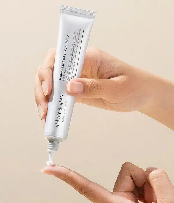 کرم دورچشم روشن کننده و ضد لک حاوی ترانگزامیک اسید و گلوتاتیون مری اند می   Mary & May Tranexamic Acid + Glutathion Eye Cream