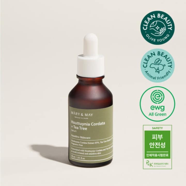 سرم منافذ درخت چای و هوتوینیا مری اند می 30 میل Mary&May – Houttuynia Cordata +Tea Tree Serum