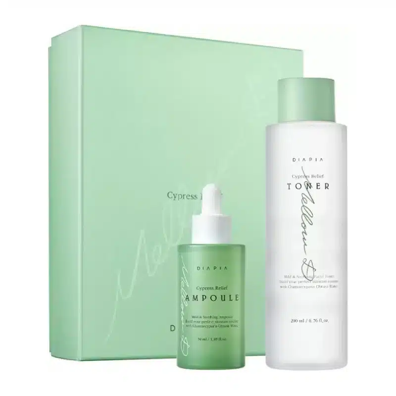 ست سرم آمپولی و تونر تسکین دهنده ، مرطوب کننده دیاپیا  DIAPIA Toner 200ml + Ampoul Serum 50ml Set