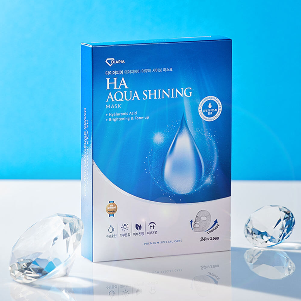 ماسک رطوبت رسان دیاپیا 5 عددی Add to Wish List Share DIAPIA HA Aqua Shining Facial Mask 24ml*5pcs