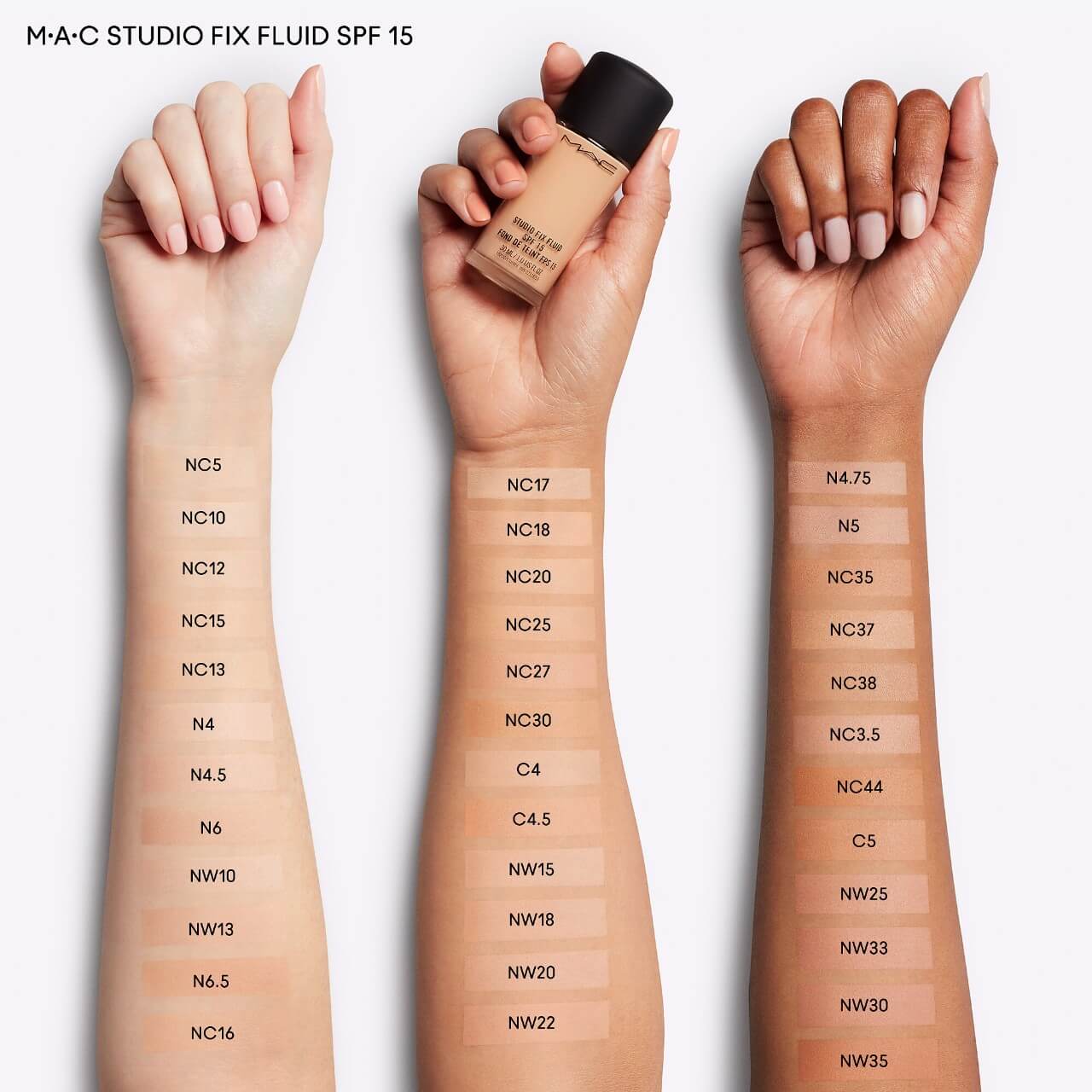 کرم پودر های مک در رنگ بندی مختلف حجم 30 میل – MAC STUDIO FIX FLUID SPF 15