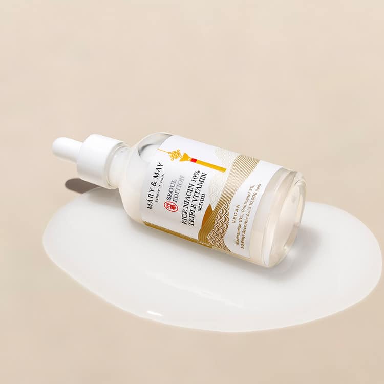 سرم نیاسین و برنج سئول ادیشن مری اند می 80 میل Mary&May Rice Niacin 10% Triple Vitamin Serum Seoul Edition