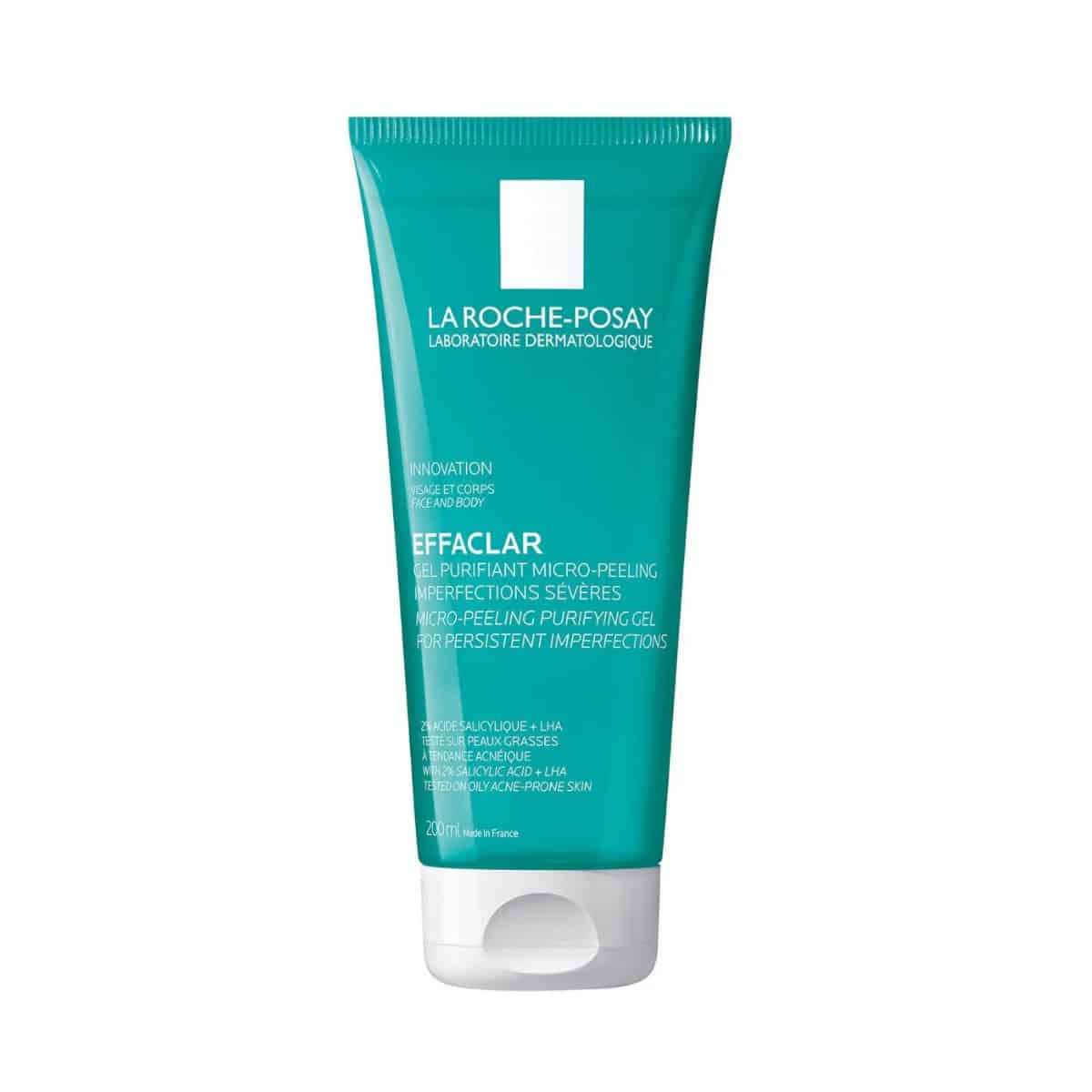 ژل شستشوی ضد جوش افکلار میکرو پیلینگ لاروش پوزای مخصوص پوست چرب  La roche posay Effclar Micro Peeling Purifiant Gel