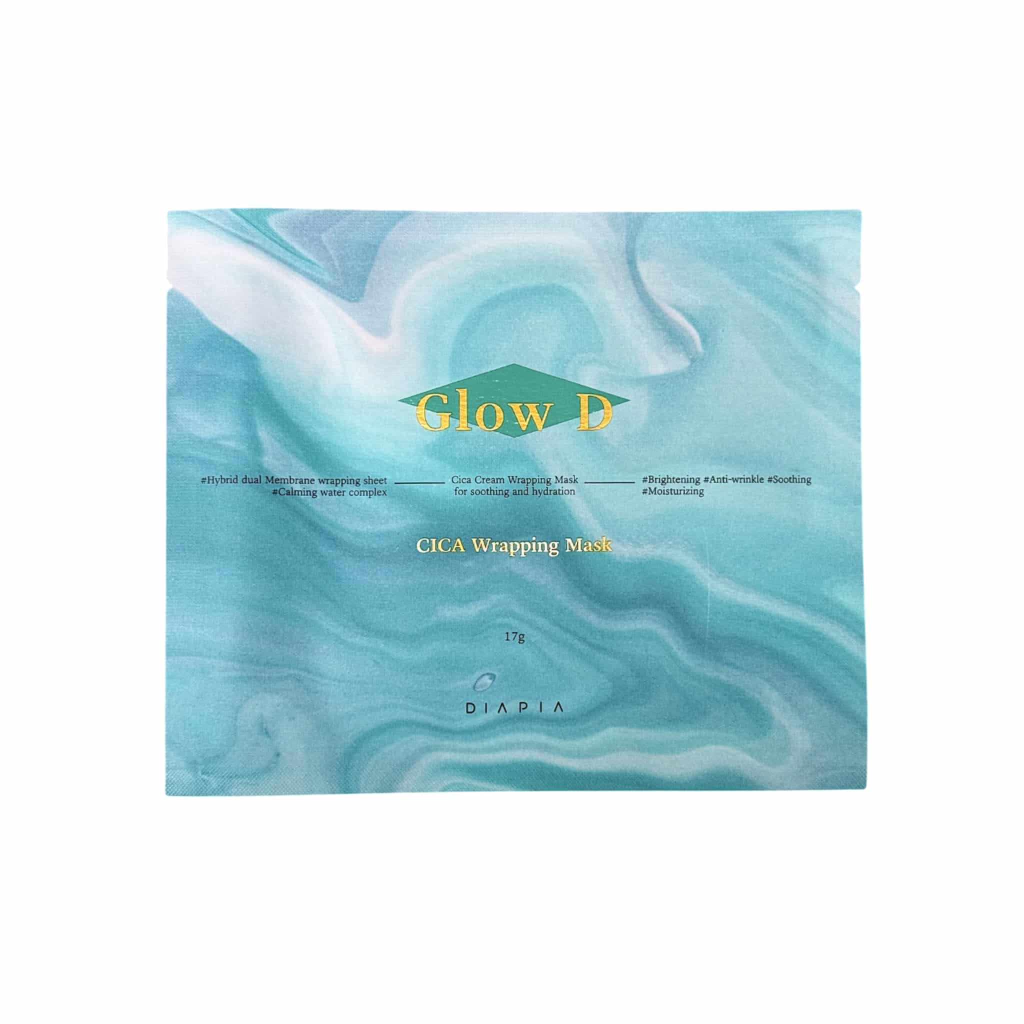 ماسک تقویت کننده تسکین دهنده عصاره درخت چای دیاپیا (جدا شده از پک) Deer Mask Sensitive Skin Tea Tree Green Tea Glow Elastic Brightening DIAPIA Glow D CICA Wrapping Mask