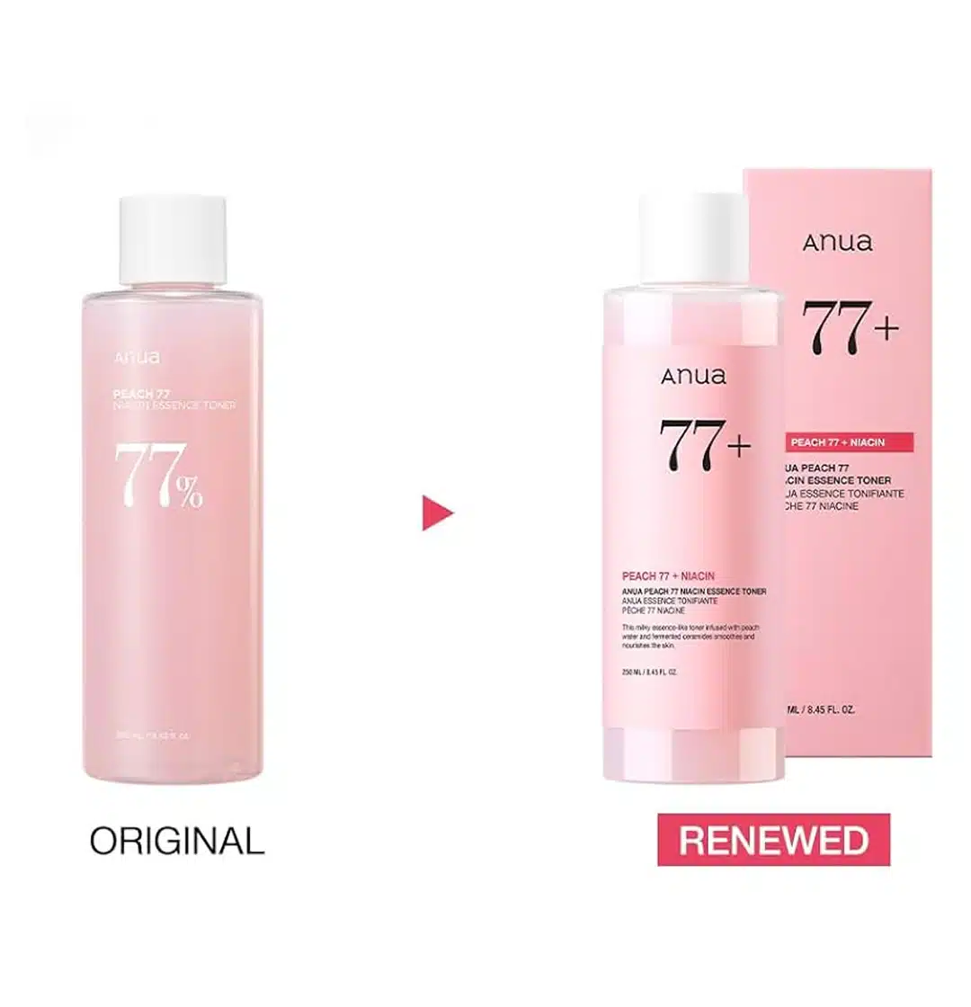 تونر اسنس هلو و نیاسین آنوا درخشان کننده و شاداب کننده 250 میل Peach 77 Niacin Essence Toner Anua