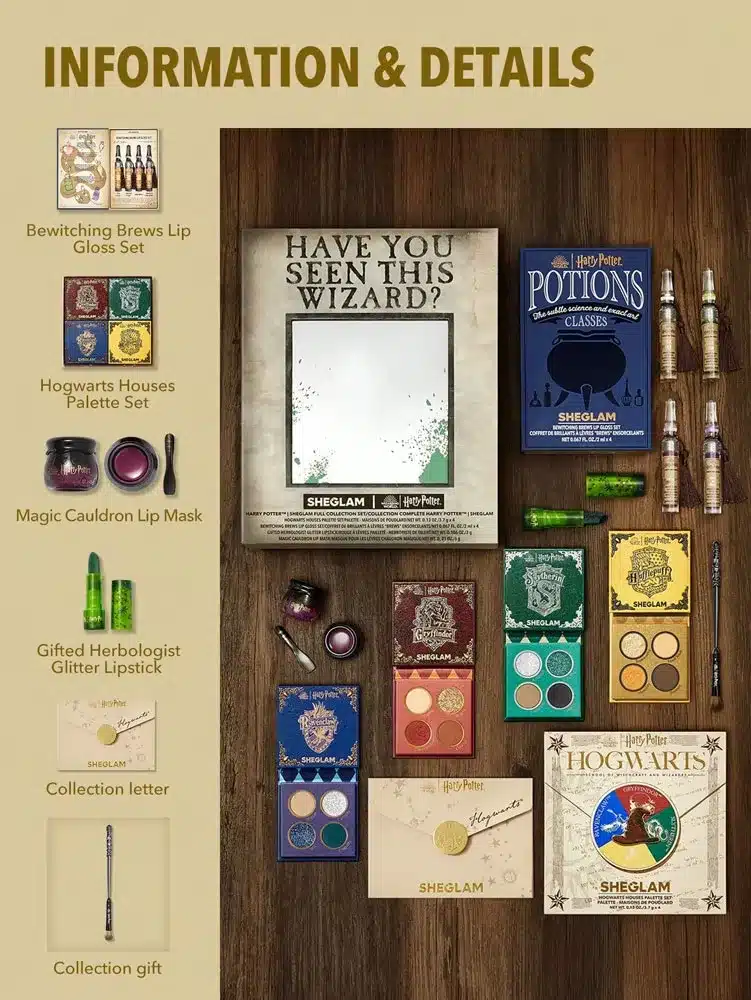 ست هدیه و گیفت آرایشی شیگلم مدل HARRY POTTER™ شیگلم SHEGLAM HARRY POTTER™ FULL COLLECTION SET