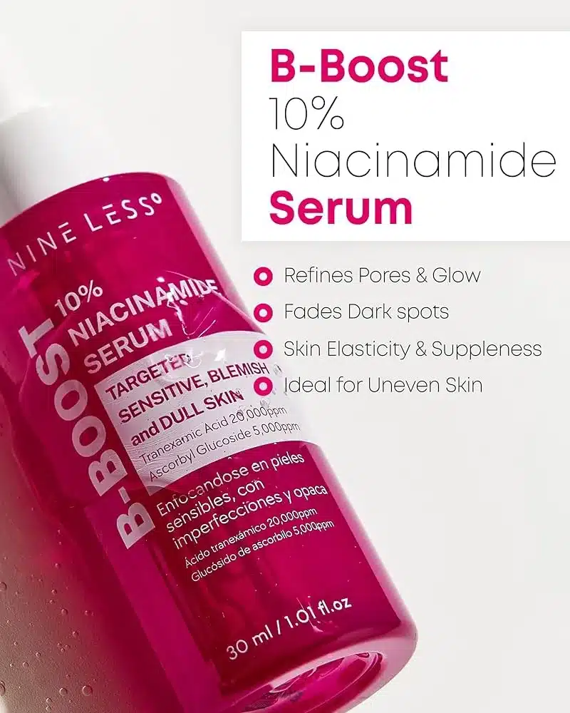 سرم ضد لک نیاسینامید و ترانگزامیک ناینلس 30 میل Nine Less B-Boost 10% Niacinamide Serum