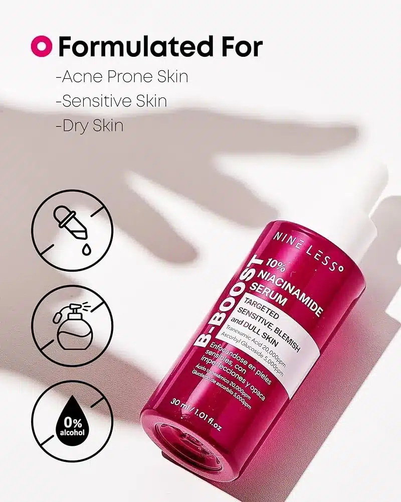 سرم ضد لک نیاسینامید و ترانگزامیک ناینلس 30 میل Nine Less B-Boost 10% Niacinamide Serum