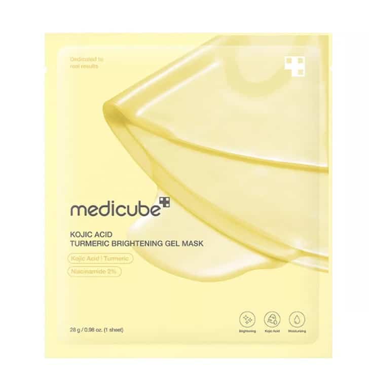 ماسک ورقه ای ژلی نیاسینامید مدی کیوب MEDICUBE Kojic Acid Turmeric Gold Jelly Gel Mask
