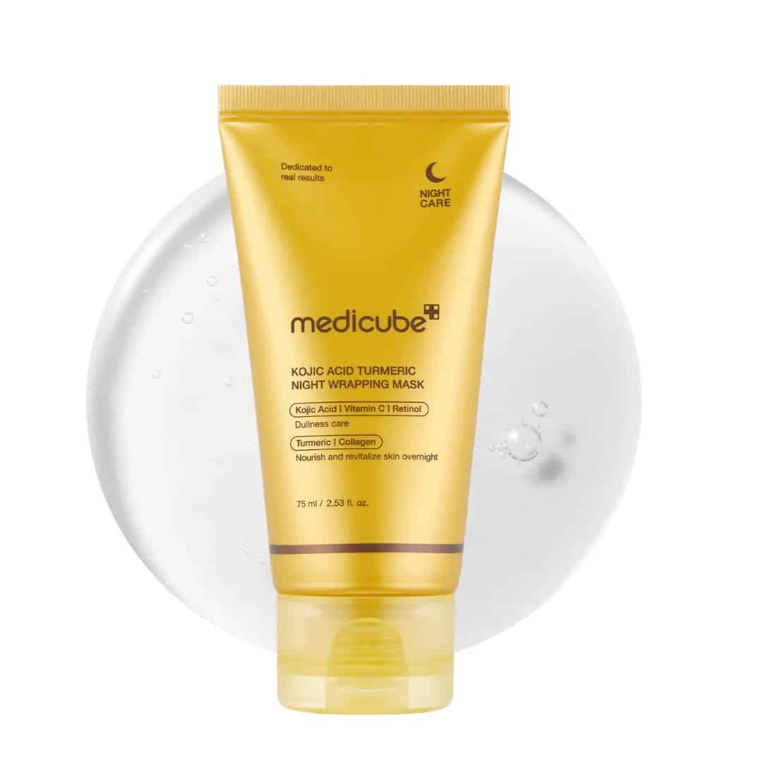 ماسک شب زردچوبه و کلاژن مدی کیوب MEDICUBE Kojic Acid Turmeric Night Wrapping Mask 75ml