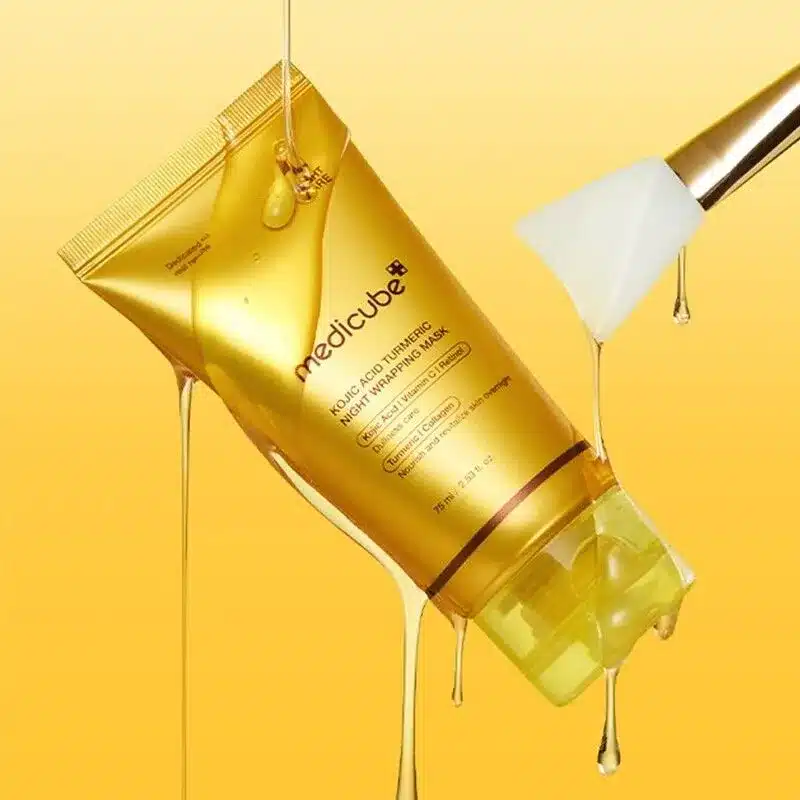 ماسک شب زردچوبه و کلاژن مدی کیوب MEDICUBE Kojic Acid Turmeric Night Wrapping Mask 75ml