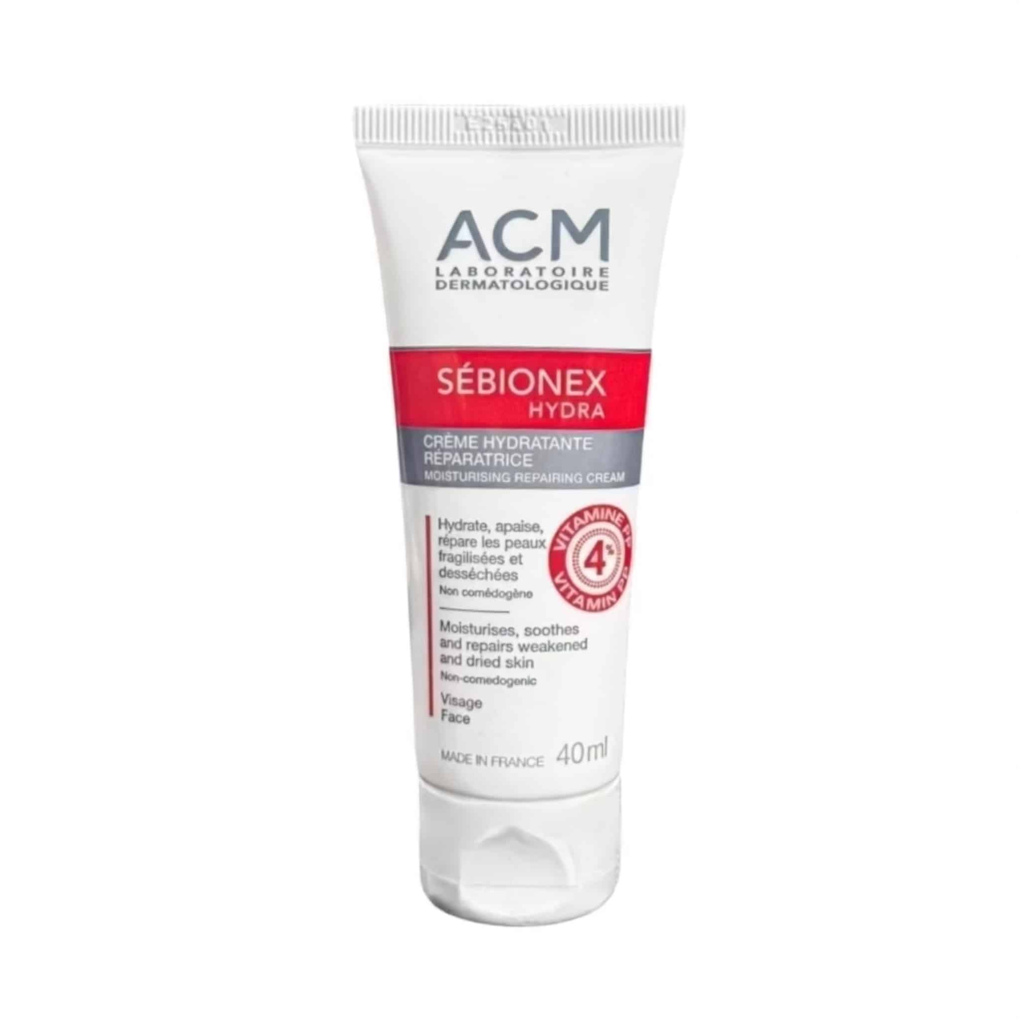 کرم ترمیم کننده سبیونکس هیدرا ای سی ام مناسب پوست خشک و آسیب دیده Acm Sebionex Hydra Repair Cream | 40Ml