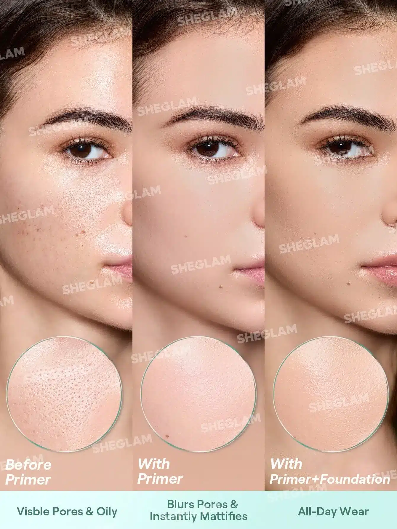 پرایمر کوچک کننده منافذ شيگلم Sheglam مدل Pore No More Primer