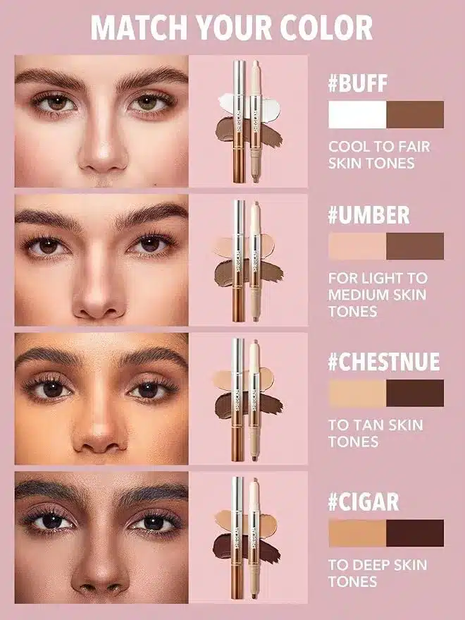 قلم هایلایتر و کانتور مدادی شیگلم مدل Fine Line 2in1 رنگ sheglam _ BUFF